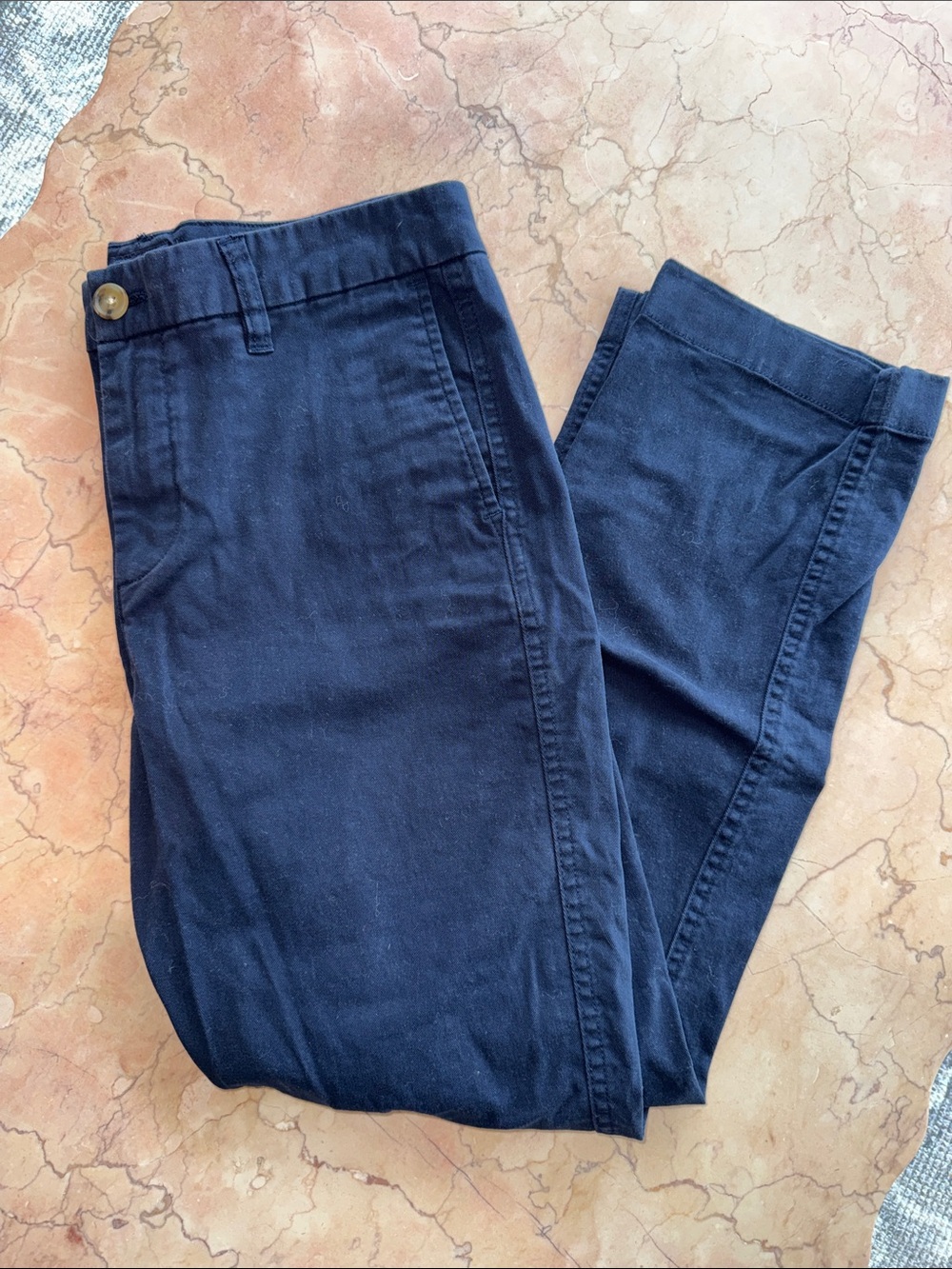 J CREW boyfriend chino pants size 6 navy blue